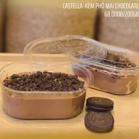 Bánh Castella Kem Phô Mai Chocolate