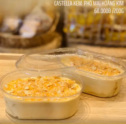 Bánh Castella Kem Phô Mai Hoàng Kim