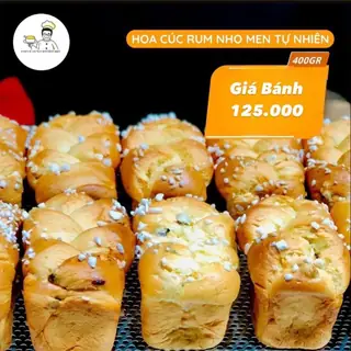 Bánh Mì Hoa Cúc Rum Nho – Men Tự Nhiên