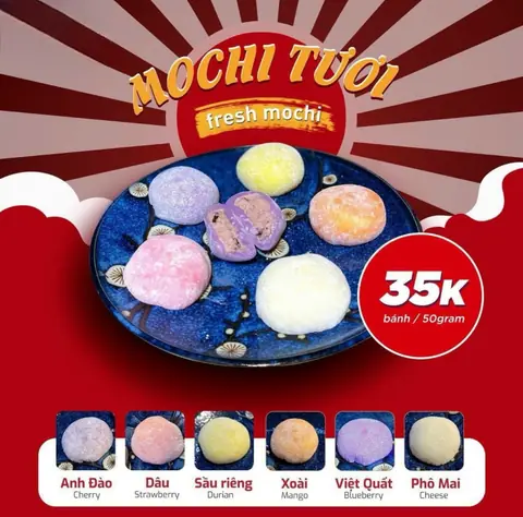 Bánh Mochi Tươi