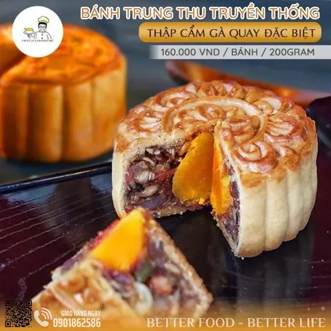 Bánh Trung Thu Truyền Thống – Thập Cẩm Gà Quay Đặc Biệt