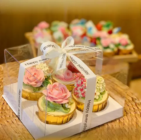 Hộp 4 Cupcake Kem Bơ Pháp
